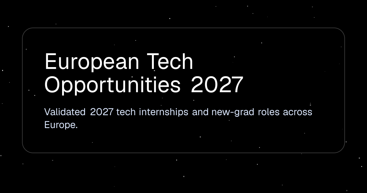 I got tired of missing EU tech internships, so I built an open-source job scraper